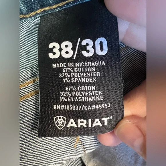 NWT Ariat Rebar M4 Relaxed DuraStretch Basic Boot Cut Men’s Jeans 38x30